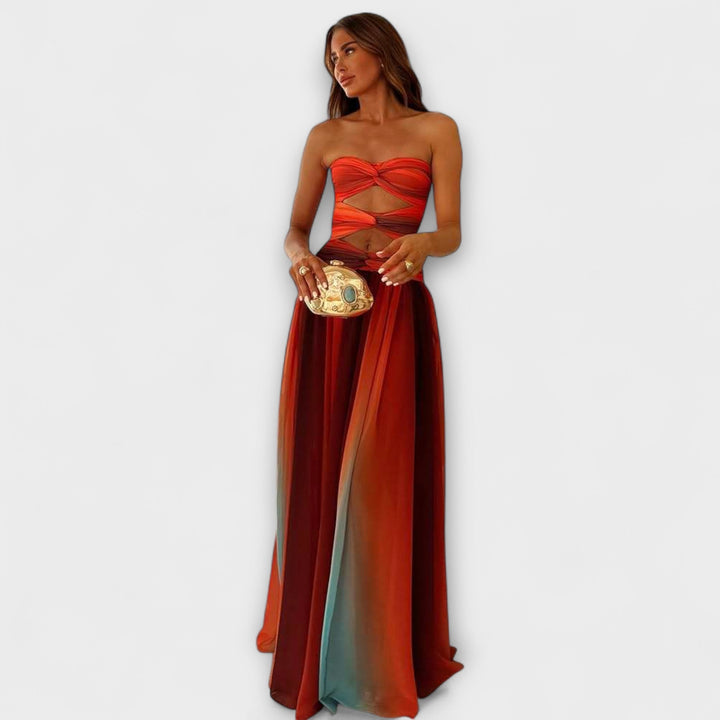 Delia | Vestido maxi palabra de honor