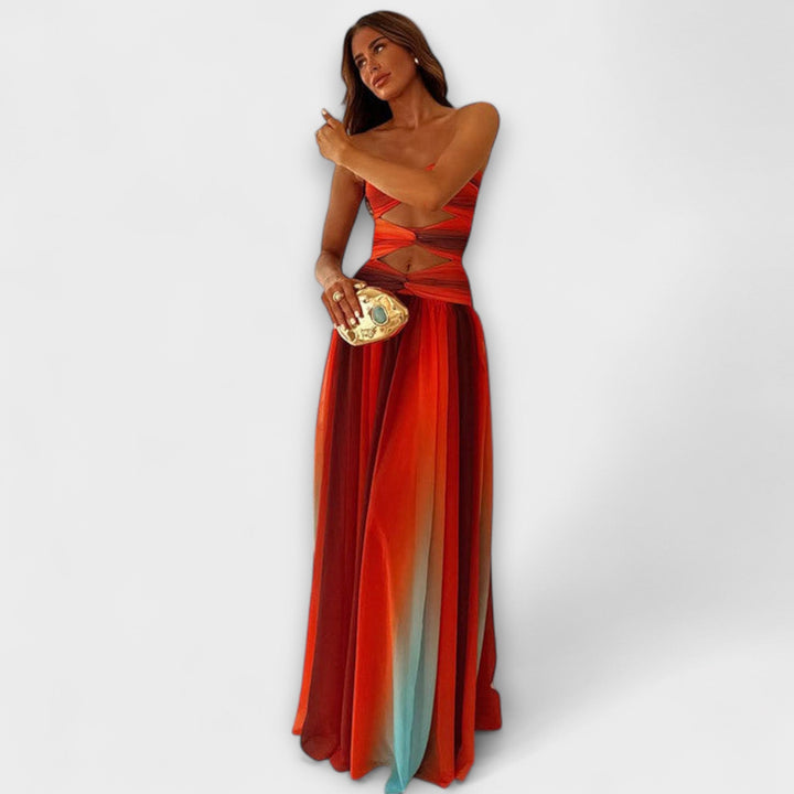 Delia | Vestido maxi palabra de honor