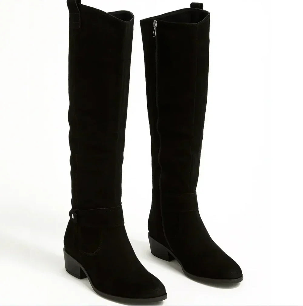 Olga | Botas altas elegantes de ante