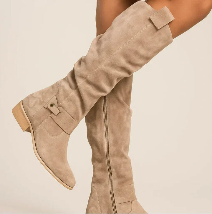 Olga | Botas altas elegantes de ante