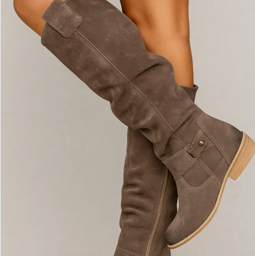 Olga | Botas altas elegantes de ante