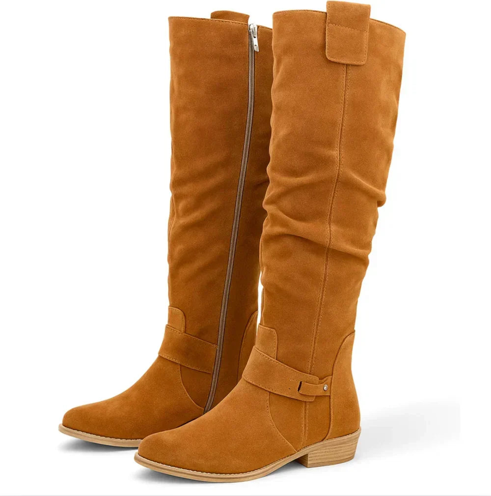 Olga | Botas altas elegantes de ante