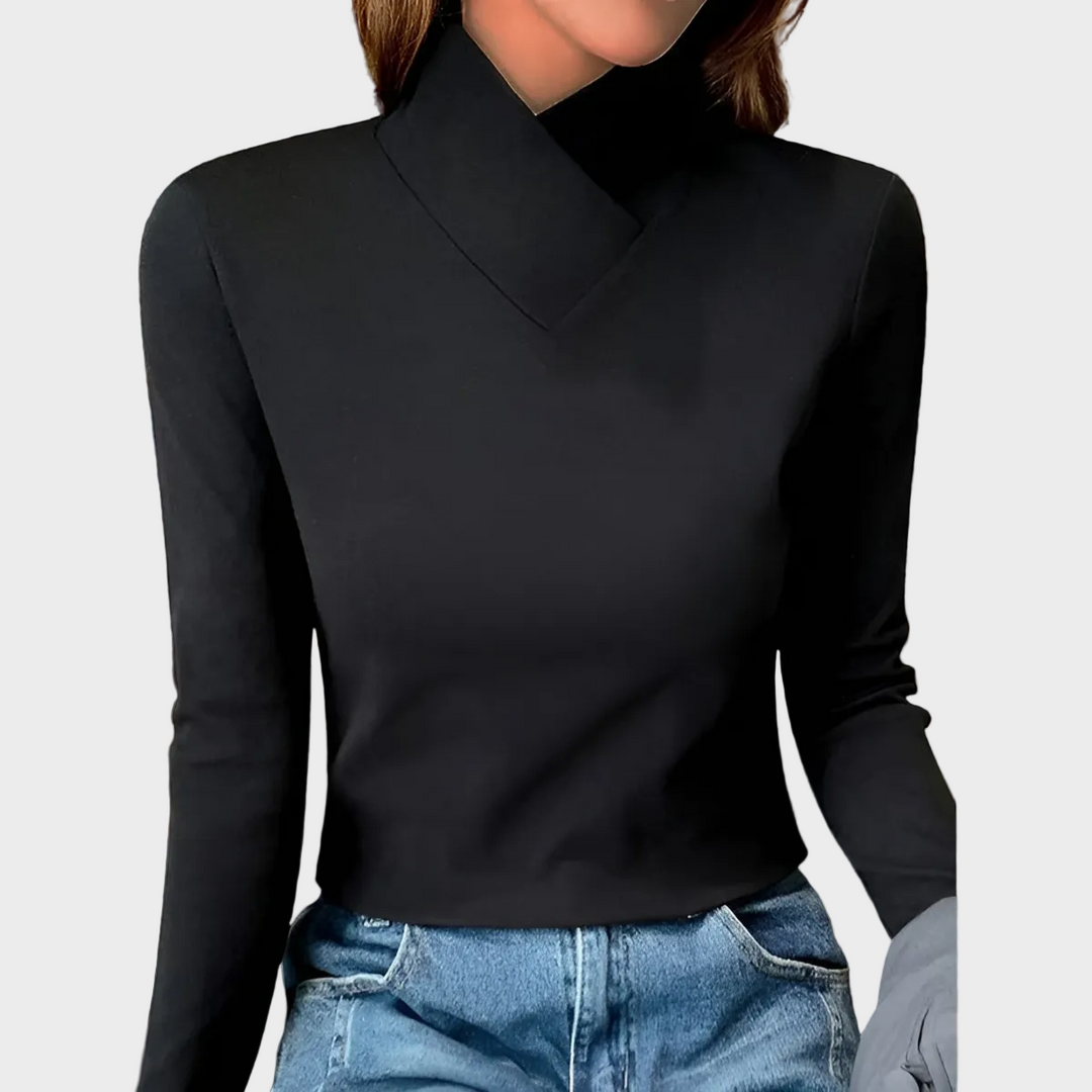 Anastasia | Jersey de cuello alto elegante