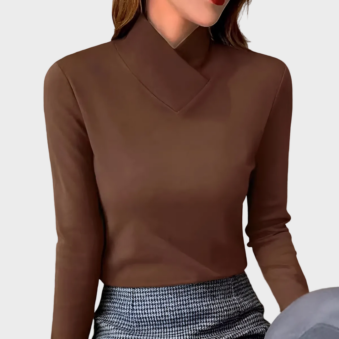 Anastasia | Jersey de cuello alto elegante
