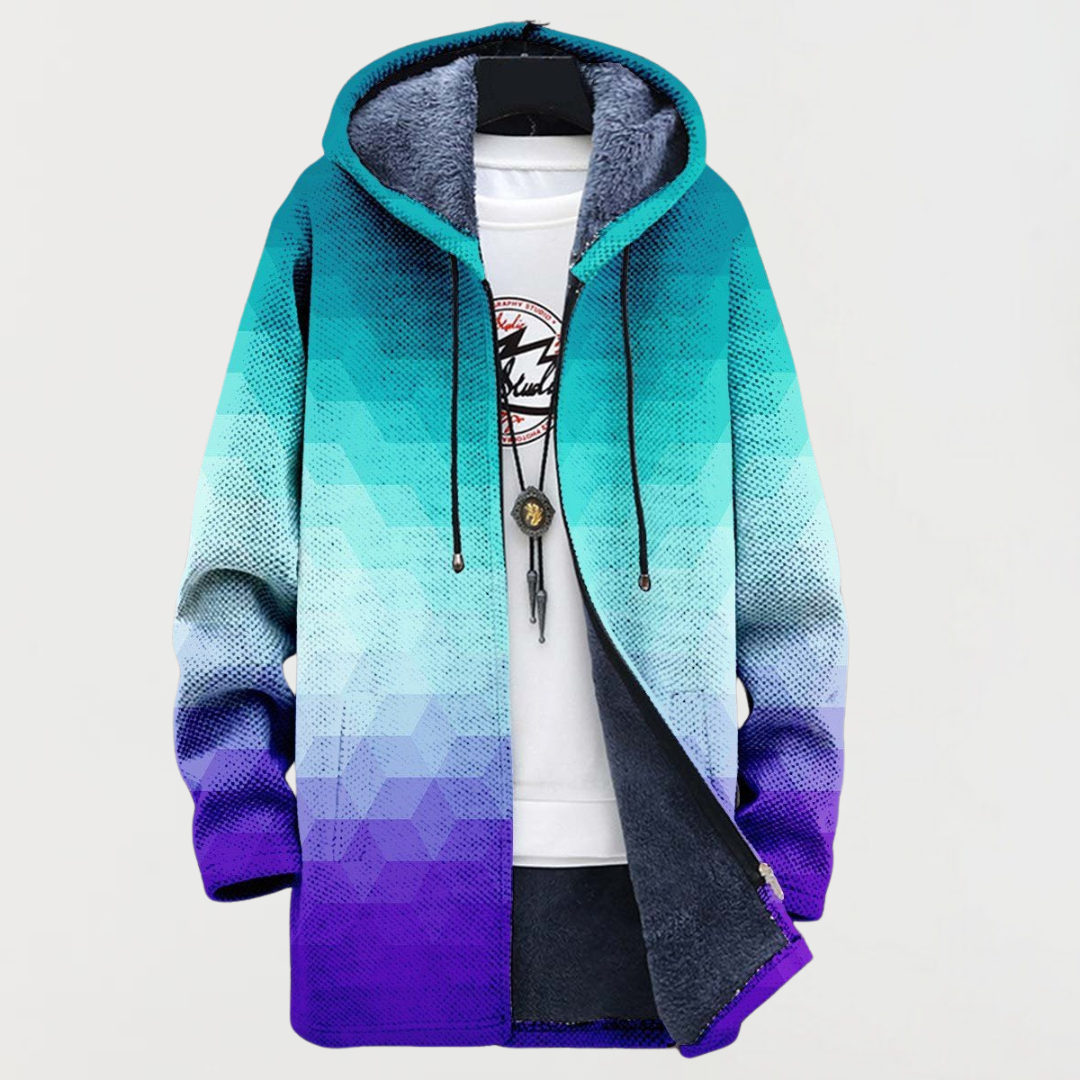 Anita | Sudadera con capucha de degradado hexagonal