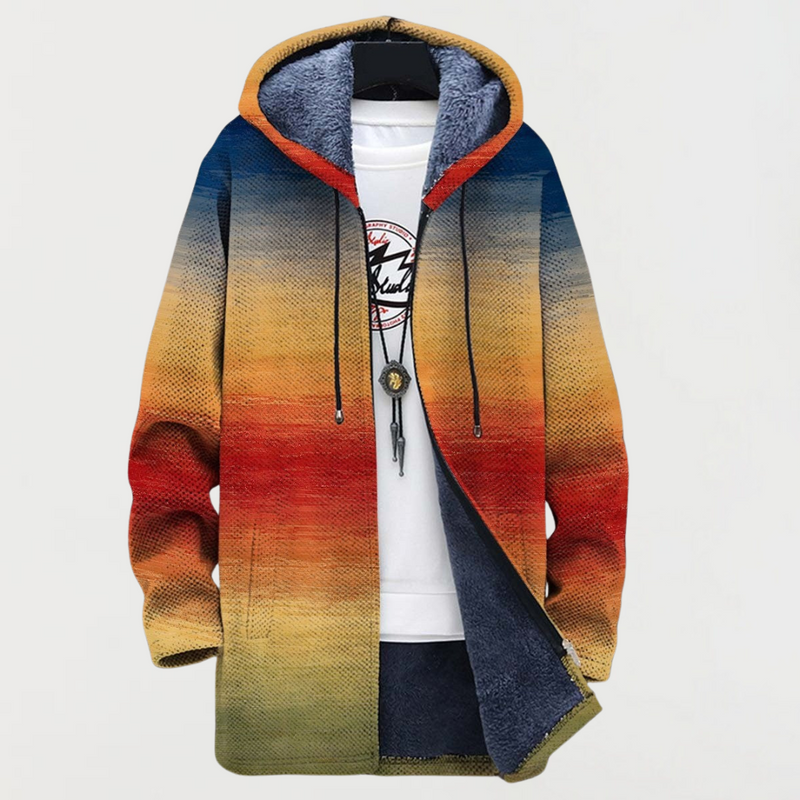 Luz | Sudadera con capucha con degradado de atardecer