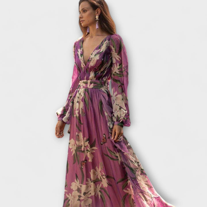 Arantxa | Vestido maxi elegante en morado