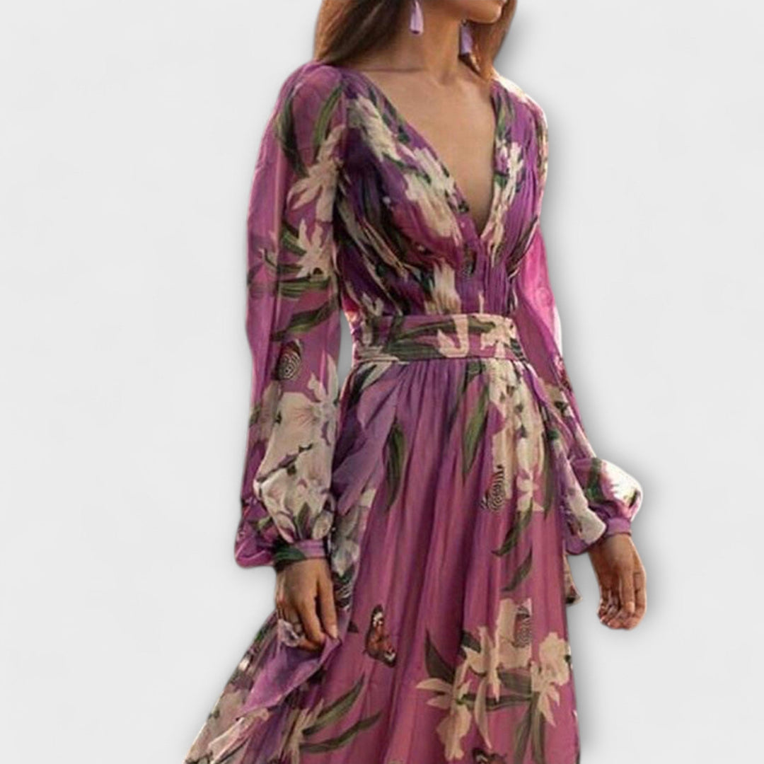 Arantxa | Vestido maxi elegante en morado