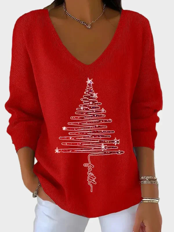 Uxia | Jersey navideño de cuello subido y punto mullido