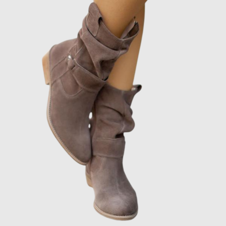 Rebeca | Botines de ante con cremallera