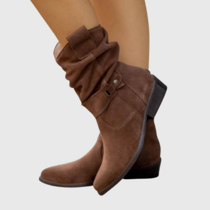 Rebeca | Botines de ante con cremallera
