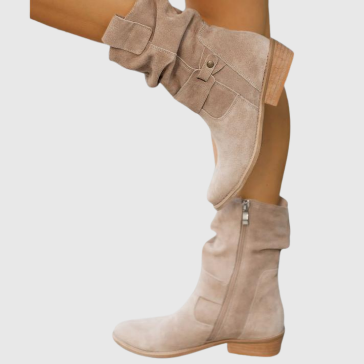 Rebeca | Botines de ante con cremallera