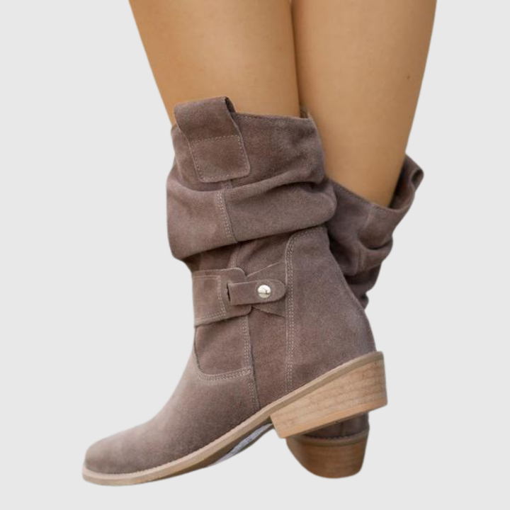 Rebeca | Botines de ante con cremallera