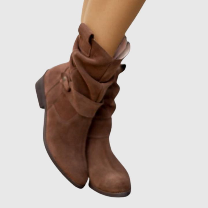 Rebeca | Botines de ante con cremallera