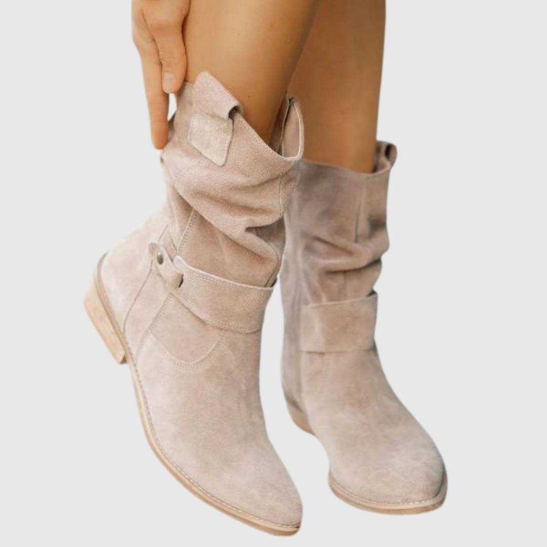 Rebeca | Botines de ante con cremallera