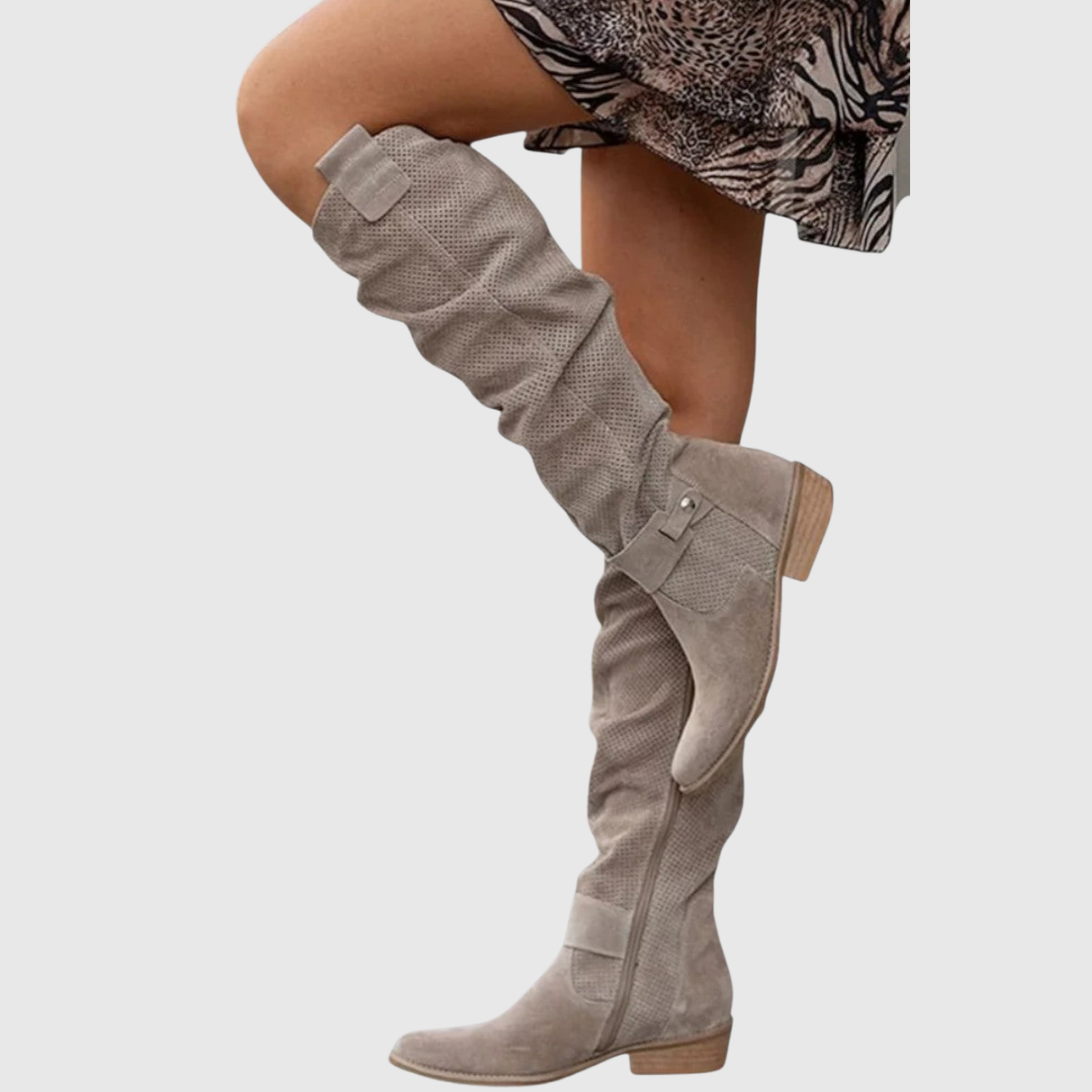 Regina | Botas altas de ante perforado
