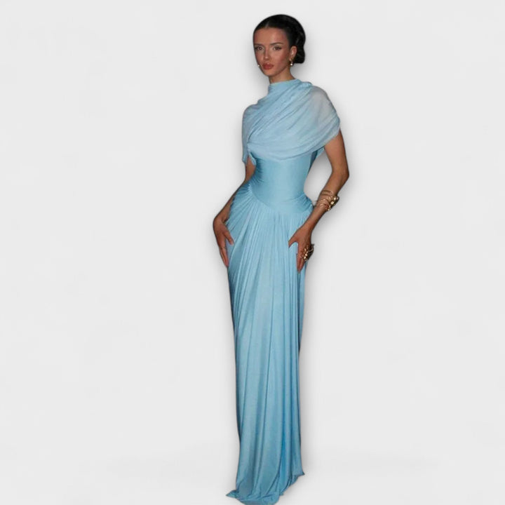 Sagrario | Vestido maxi de cuello semialto