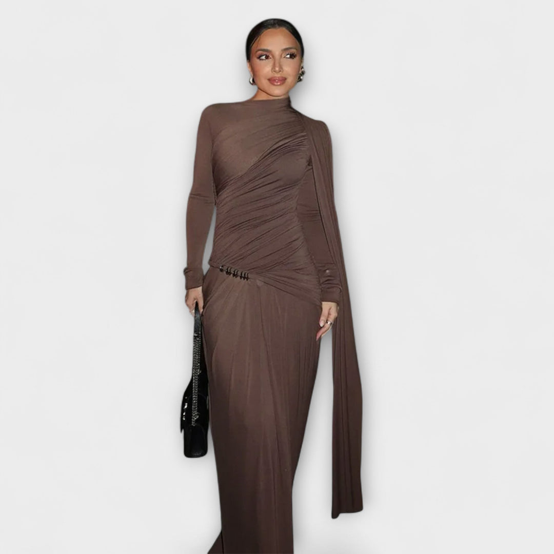 Sagrario | Vestido maxi de cuello semialto