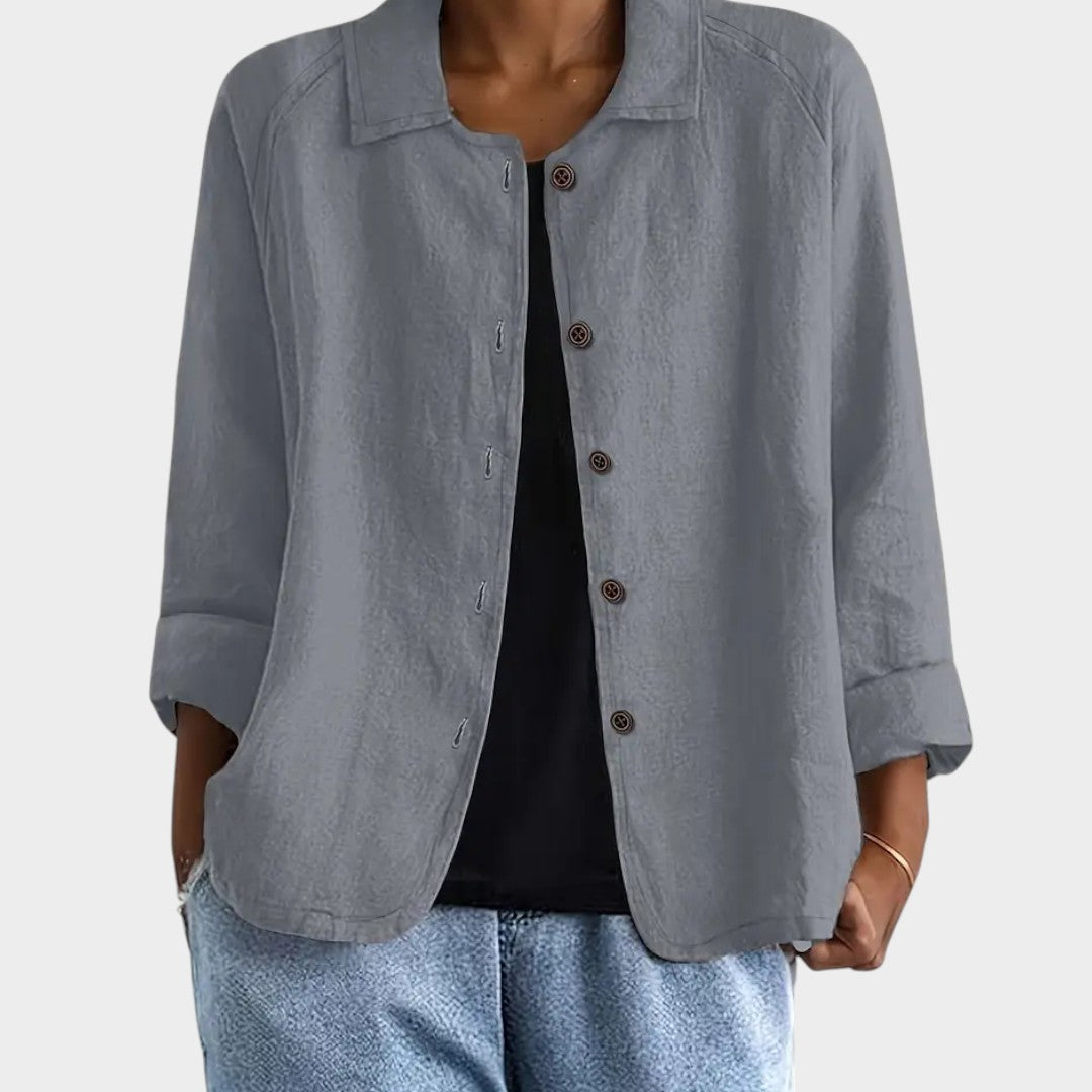 Sandra | Chaqueta de lino con botones