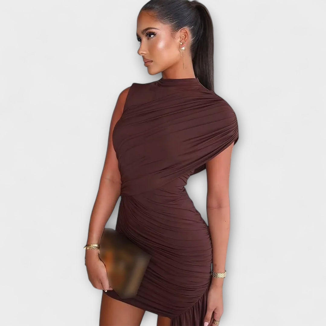 Sagrario | Vestido maxi de cuello semialto