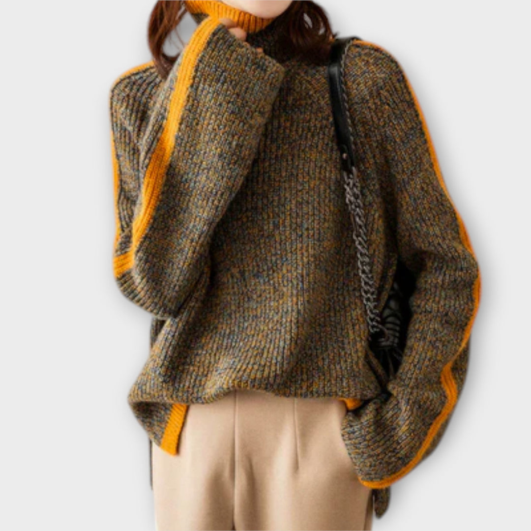 Brisa | Jersey de cuello alto de aire vintage