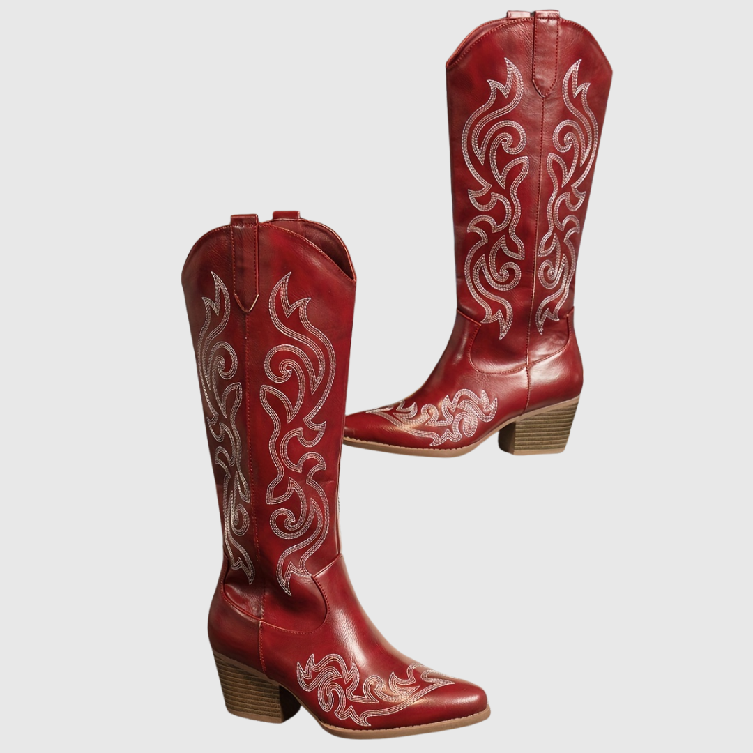 Silvia | Botas cowboy con pespuntes en contraste