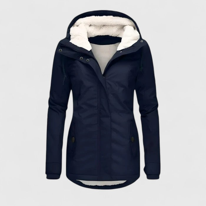 Soraya | Chaqueta impermeable larga con capucha