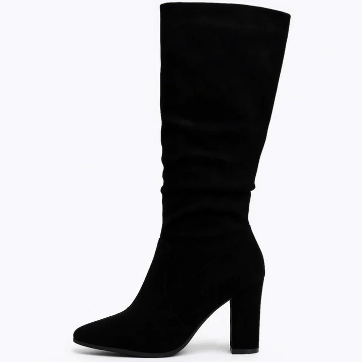 Teresa | Botas de ante con tacón alto