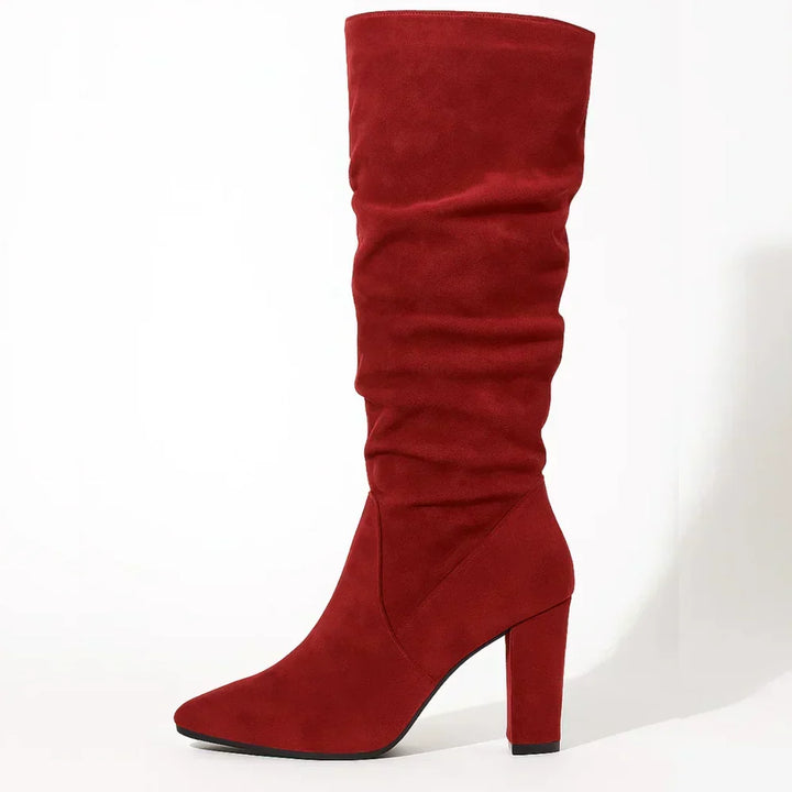 Teresa | Botas de ante con tacón alto