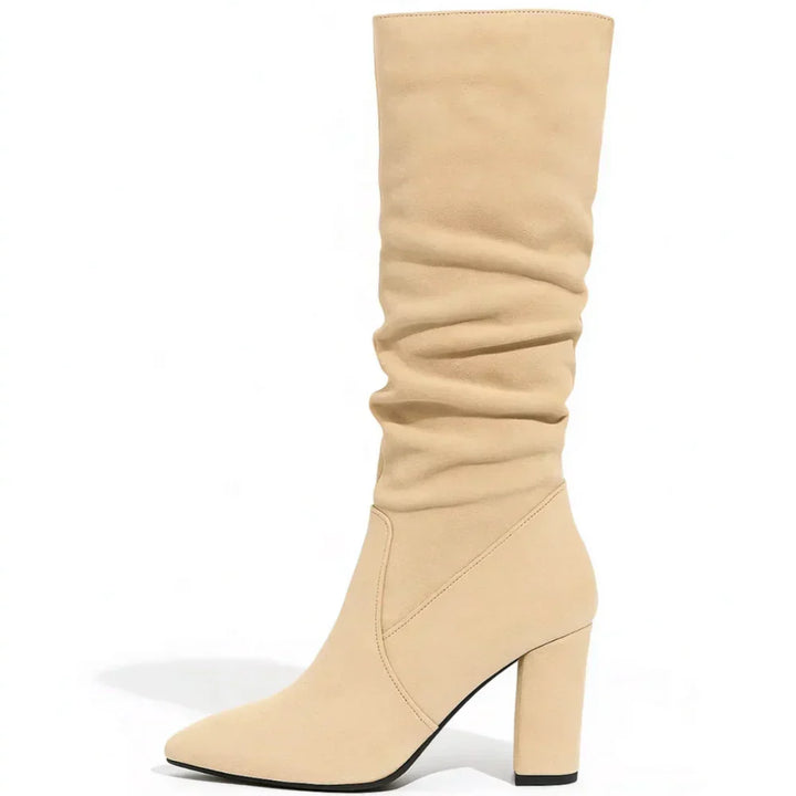 Teresa | Botas de ante con tacón alto
