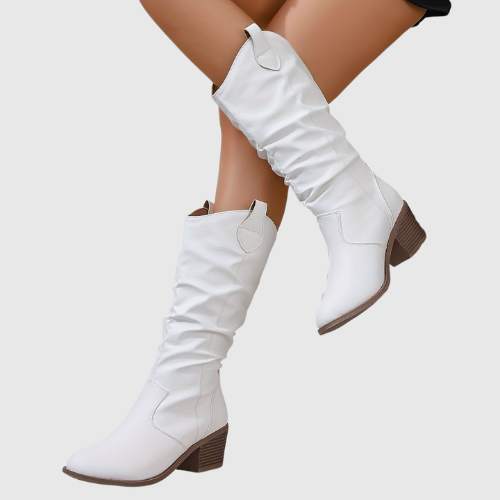 Trinidad | Botas western marrones con tacón de madera