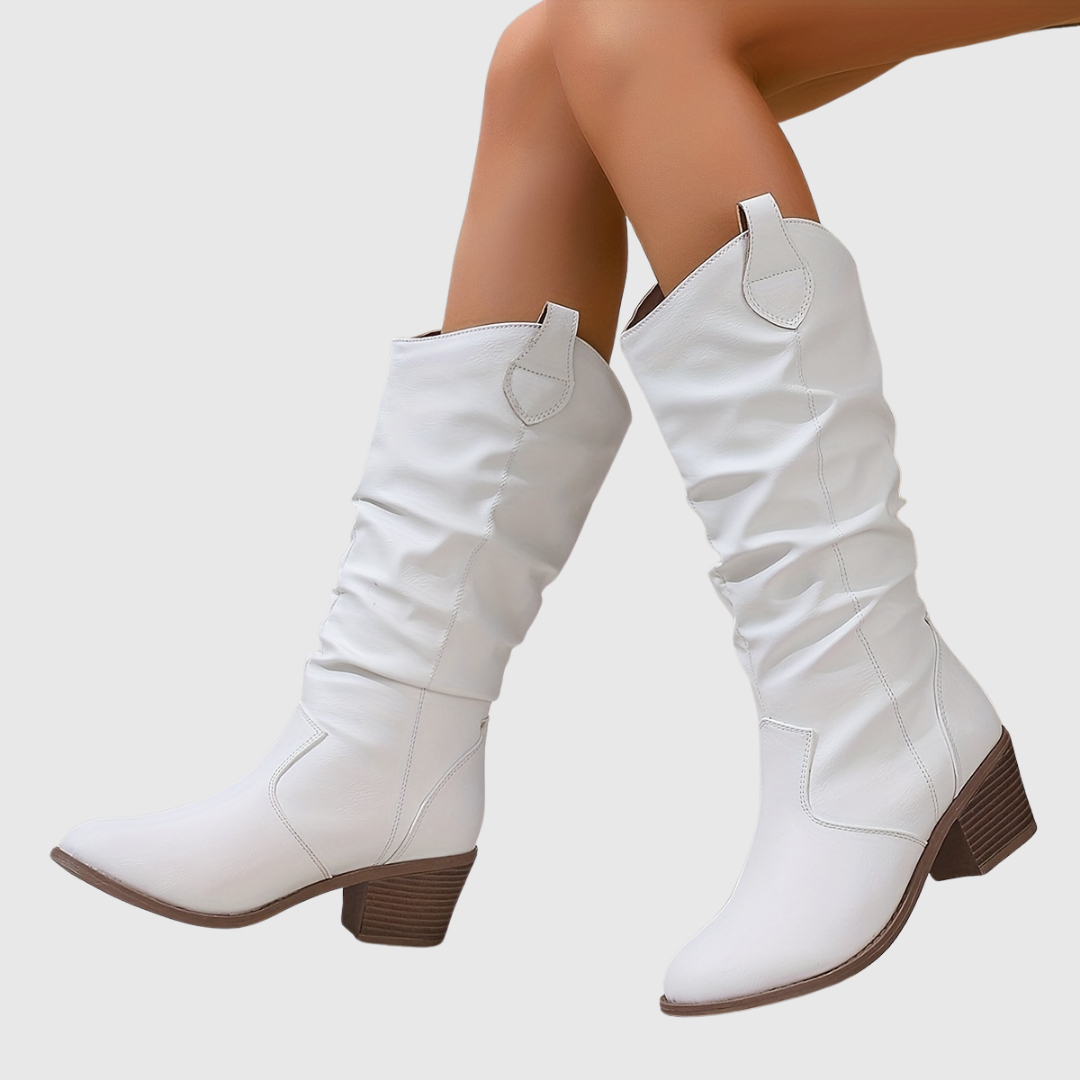 Trinidad | Botas western marrones con tacón de madera