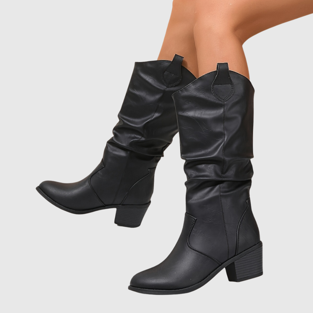 Trinidad | Botas western marrones con tacón de madera
