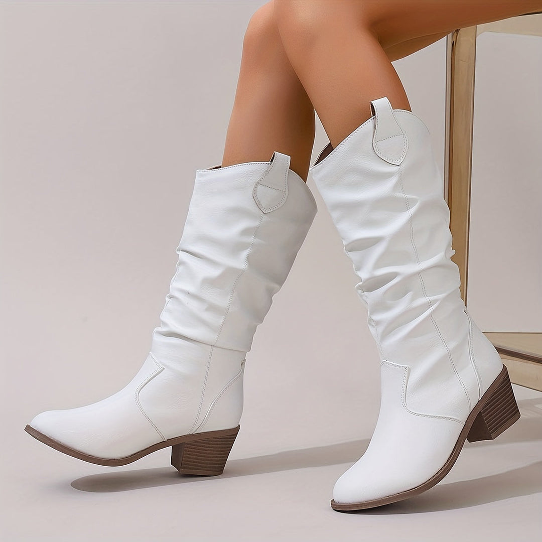 Trinidad | Botas western marrones con tacón de madera