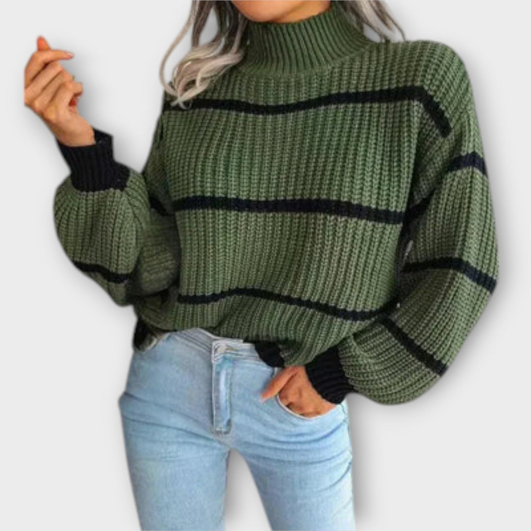 Amaya | Jersey de lana merino con cuello alto
