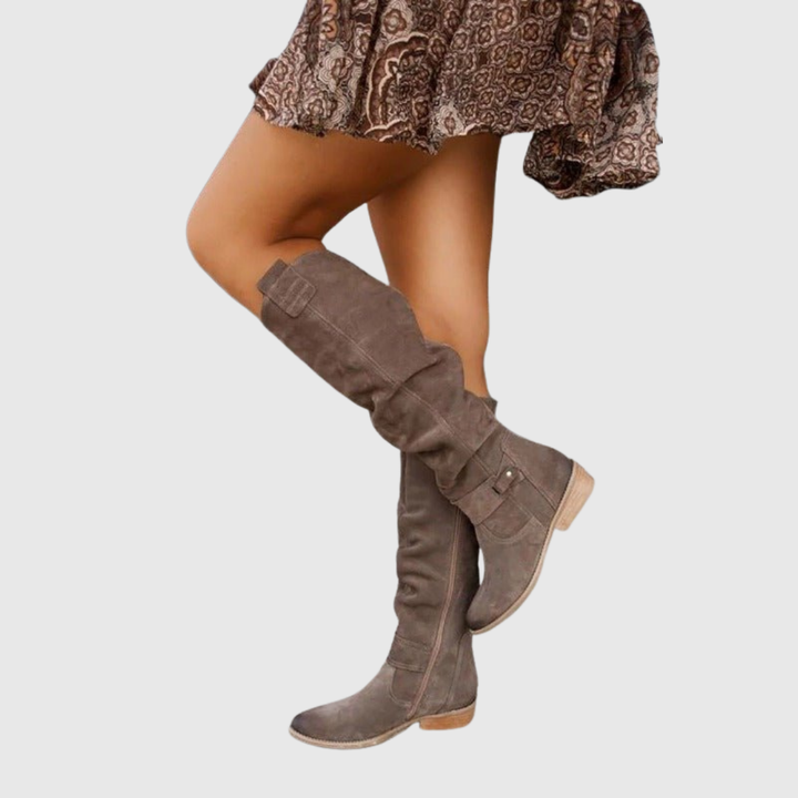 Valentina | Botas altas elegantes de piel