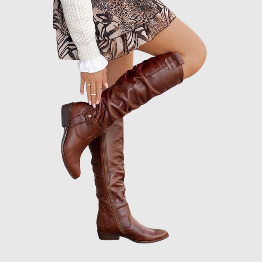 Valentina | Botas altas elegantes de piel