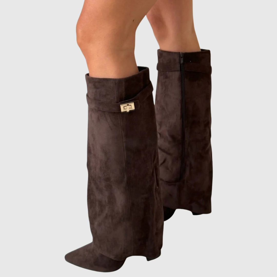 Victoria | Botas de piel con cuña
