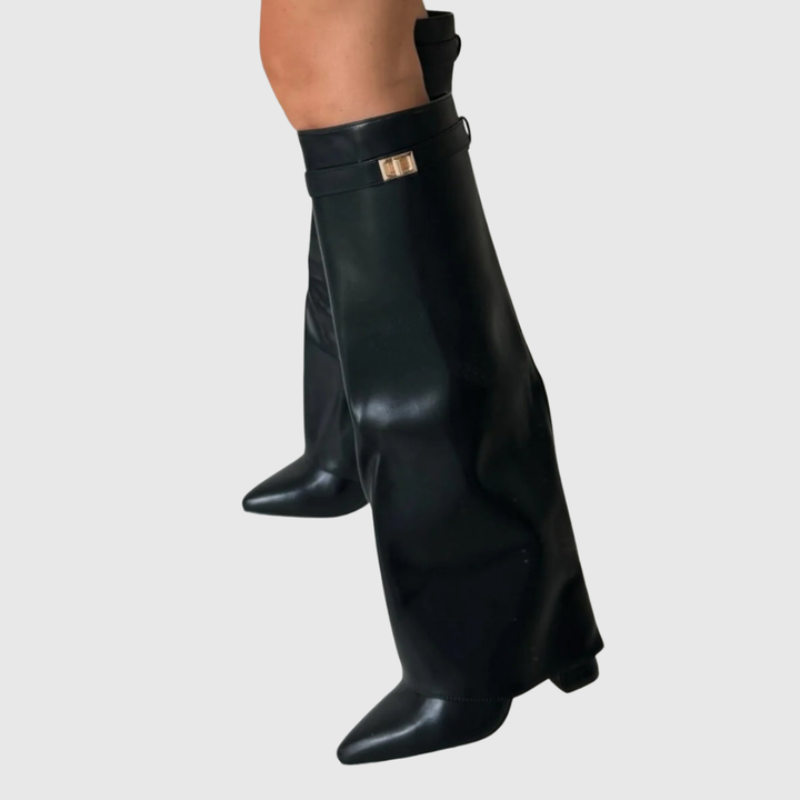 Victoria | Botas de piel con cuña