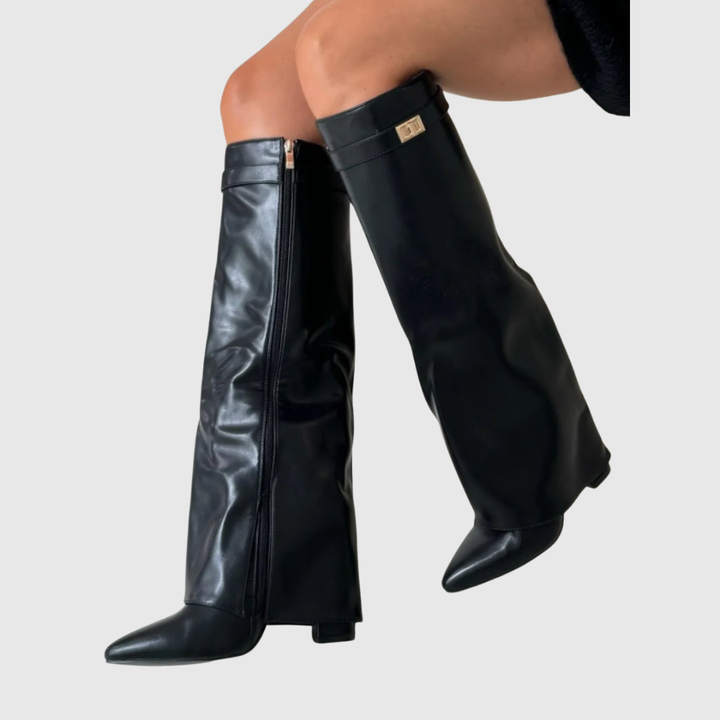 Victoria | Botas de piel con cuña