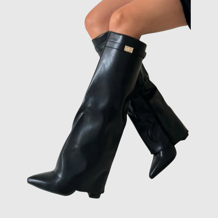 Victoria | Botas de piel con cuña