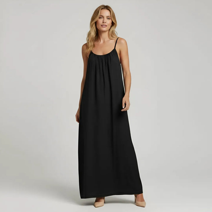 Adela | Vestido maxi de tirantes con espalda descubierta