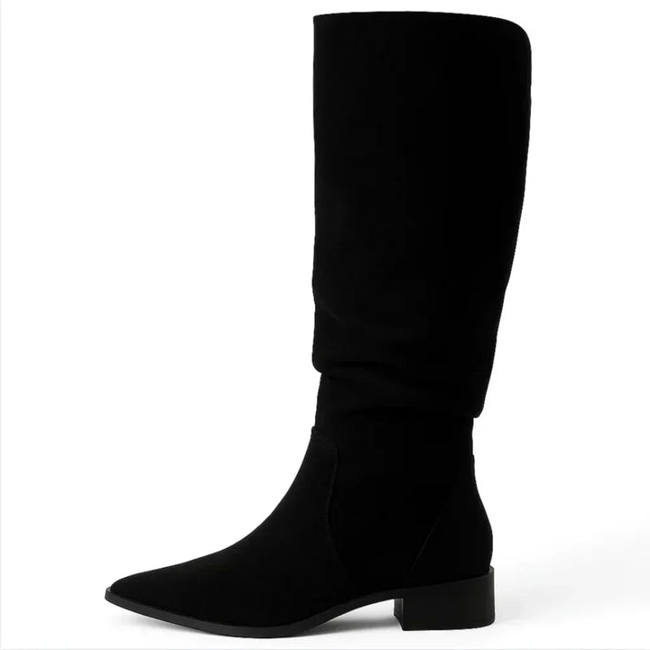 Yolanda | Botas altas de ante con tacón medio