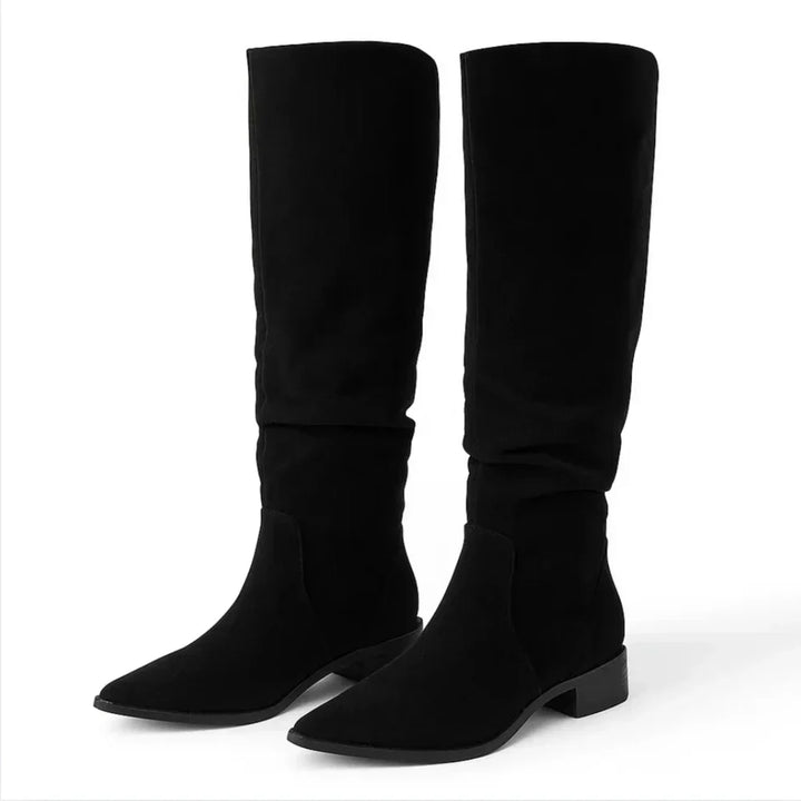Yolanda | Botas altas de ante con tacón medio