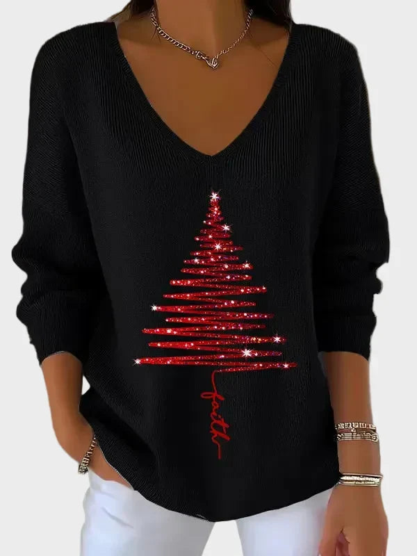 Uxia | Jersey navideño de cuello subido y punto mullido