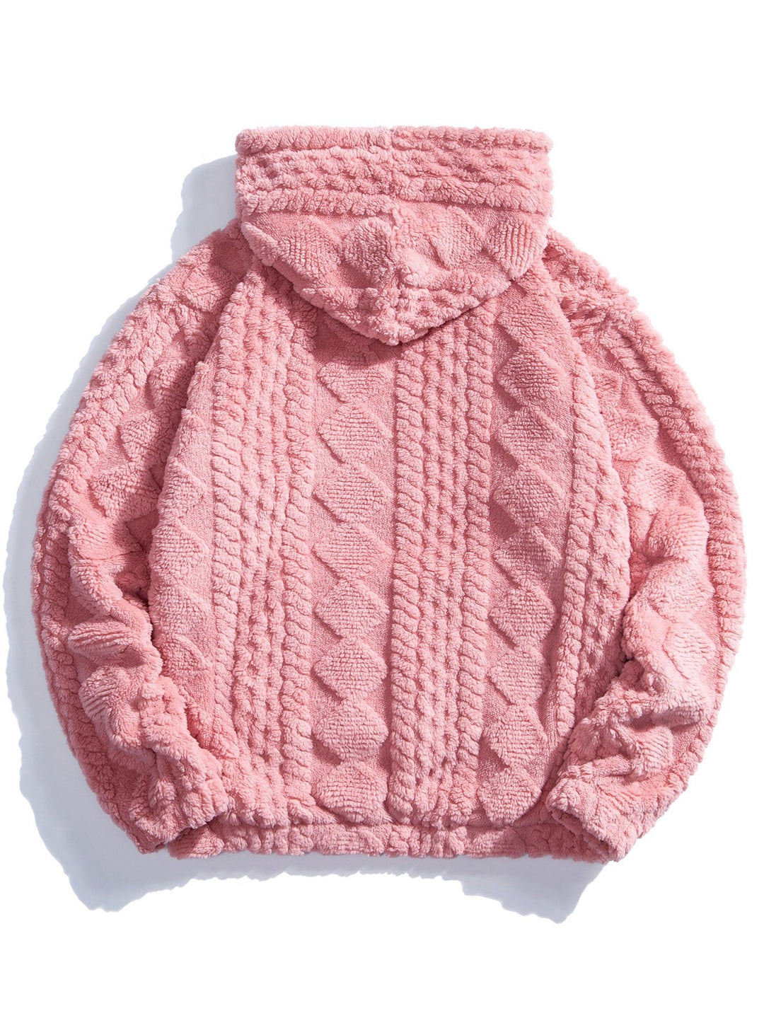 Abel | Sudadera con capucha de borreguito con motivo jacquard geométrico