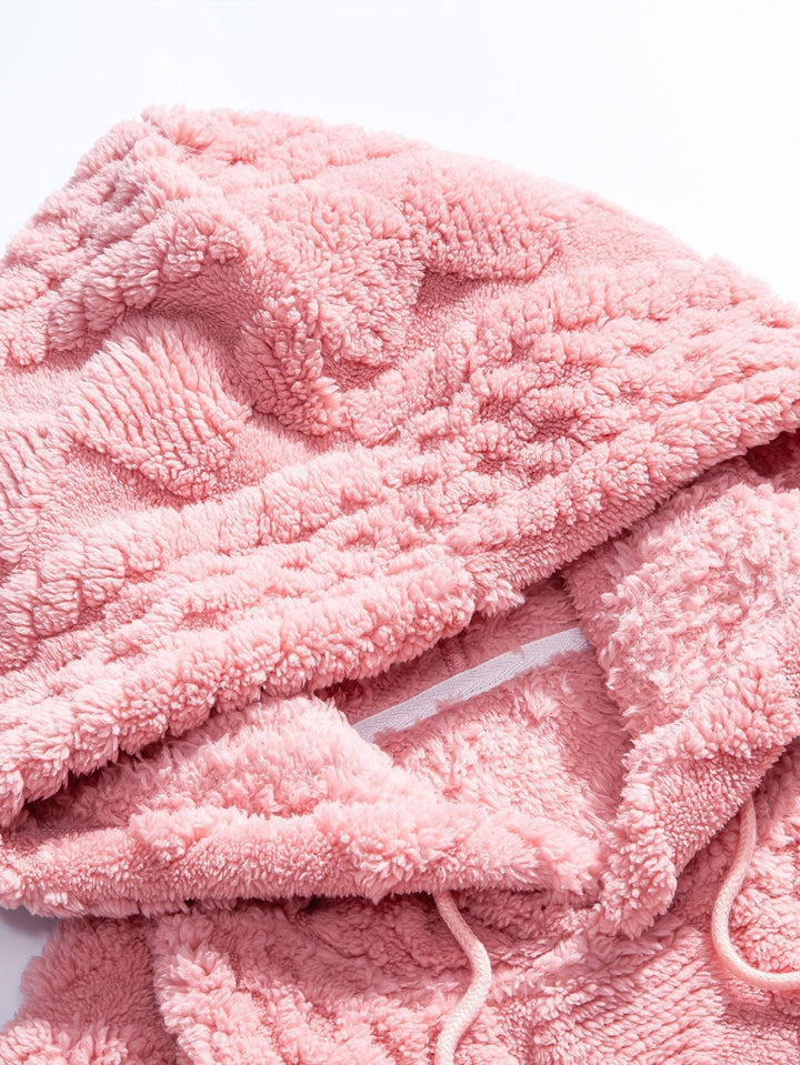 Abel | Sudadera con capucha de borreguito con motivo jacquard geométrico