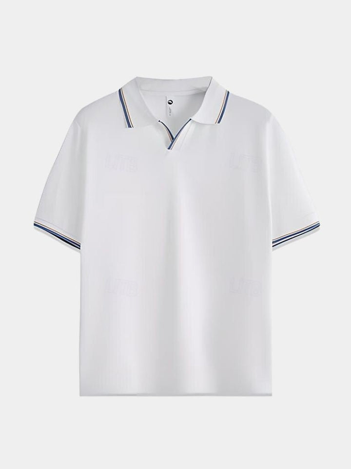 Abraham | Polo negro con cuello abierto