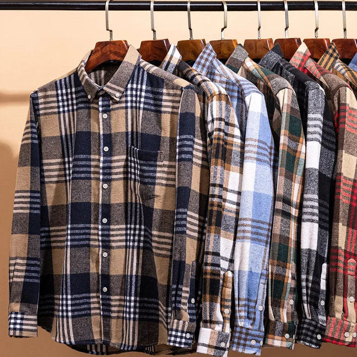 Adrián | Camisa de cuadros en negro y gris