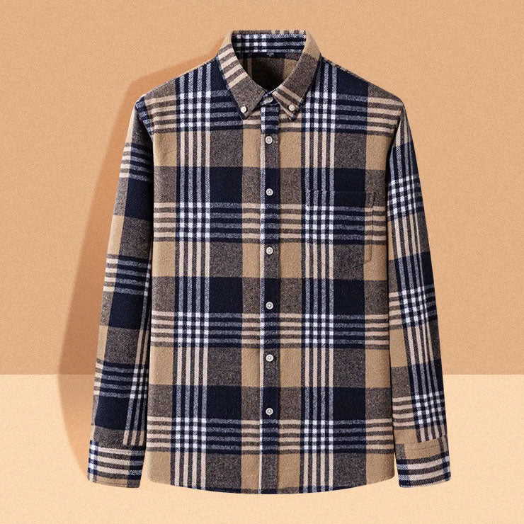 Adrián | Camisa de cuadros en negro y gris